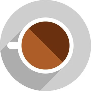 Coffee Cups Top View Vector. Breakfast Beverage. Eps 10. Cup of coffee top .. Illustrazione stock