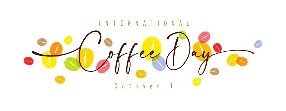 Coffee Day horizontal advertisement Stock-Illustration