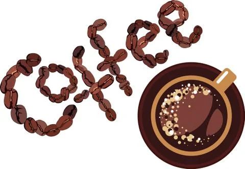 Coffee design, cap and coffee bean Stock Illustration