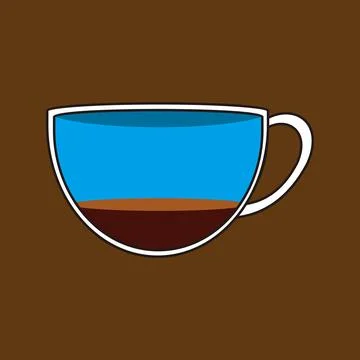 Coffee design over brown background, vector illustration. Eps 10. resources Stock Illustration