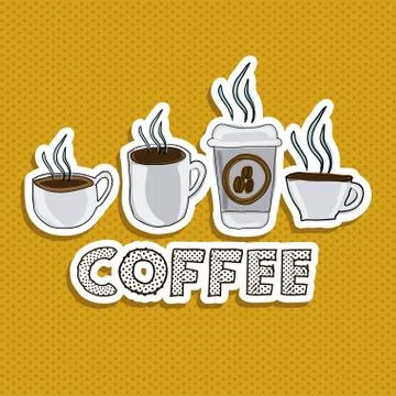 Coffee design over dotted  background vector illustration Stockillustratie