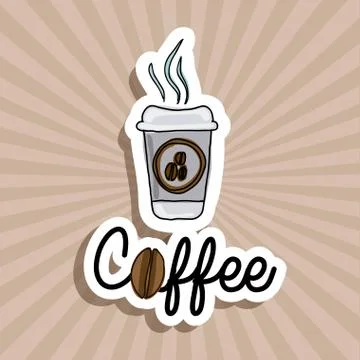 Coffee design over grunge background vector illustration Illustrazione stock