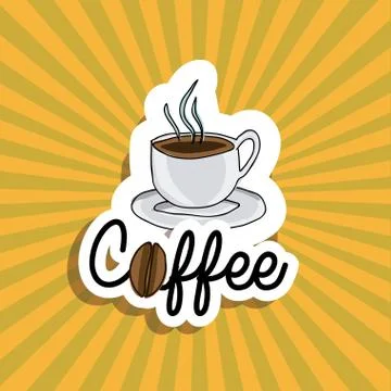 Coffee design over grunge background vector illustration Illustrazione stock