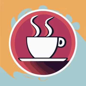 Coffee design over orange background, vector illustration. Stock Illustration