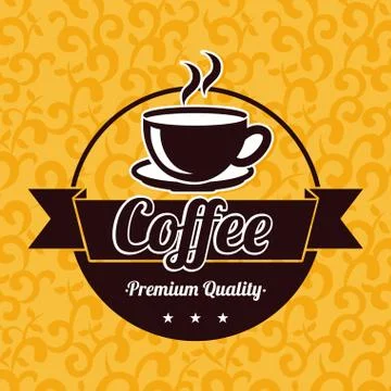 Coffee design over pattern  background vector illustration Stock Illustration