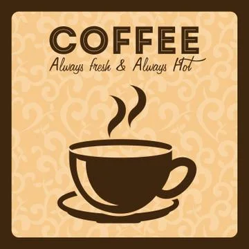 Coffee design over pattern background vector illustration イラスト素材