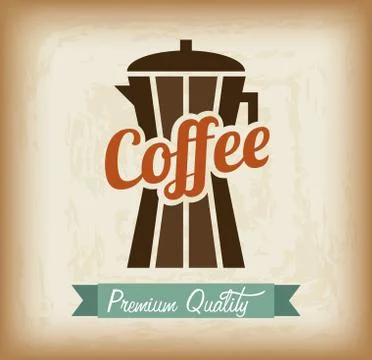 Coffee design over pattern background vector illustration Stock Illustration