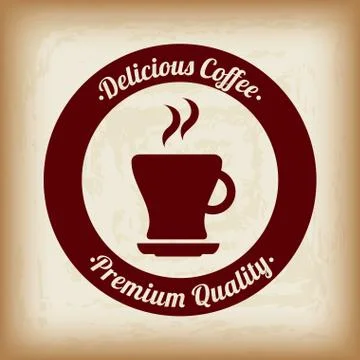 Coffee design over pattern background vector illustration Stock Illustration