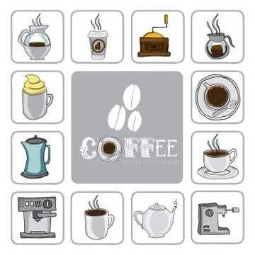 Coffee design over white background vector illustration Stock Illustration