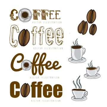 Coffee design over white background vector illustration Illustrazione stock