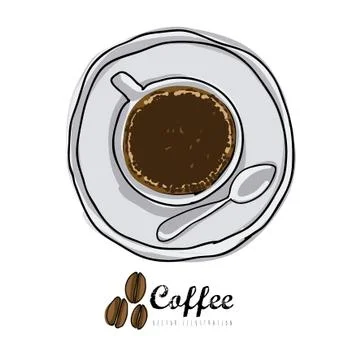 Coffee design over white background vector illustration Illustrazione stock