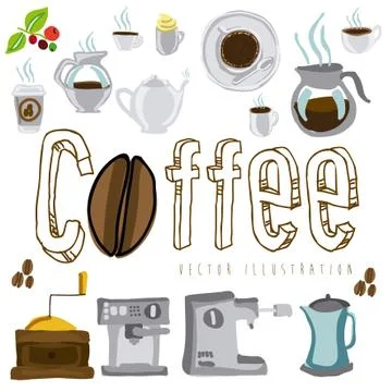 Coffee design over white background vector illustration Illustrazione stock