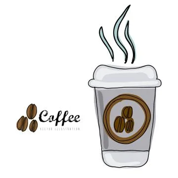 Coffee design over white background vector illustration Illustrazione stock