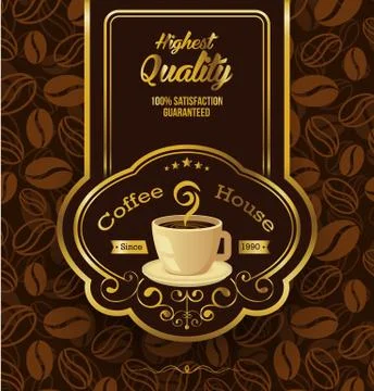 Coffee design template Stock Illustration
