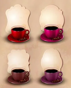 Coffee design template. vector illustration. Illustrazione stock