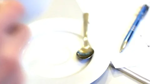 Coffee at the desk Stock Footage 74839860