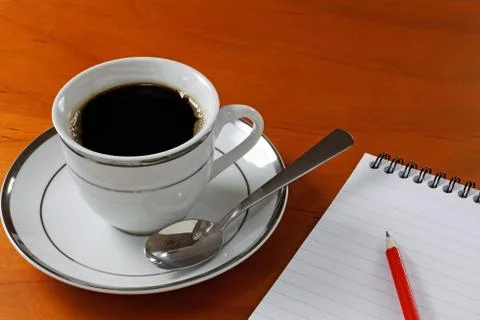 Coffee on a desk Stock Photos