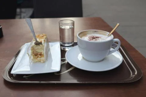 Coffee with dessert Stock Photos