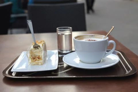 Coffee with dessert Stock Photos