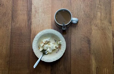 Coffee with a dessert Foto stock