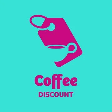 Coffee Discount Logo Stock Illustration