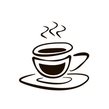 Coffee doodle drawing Stock Illustration