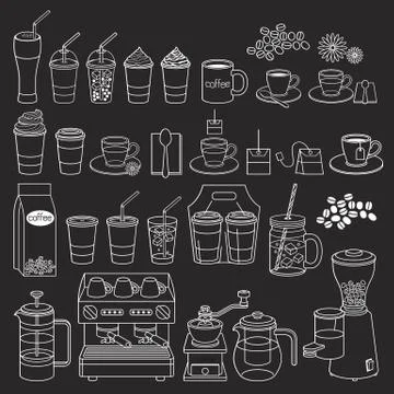 Coffee doodle icon style. Vector illustration. Stock Illustration