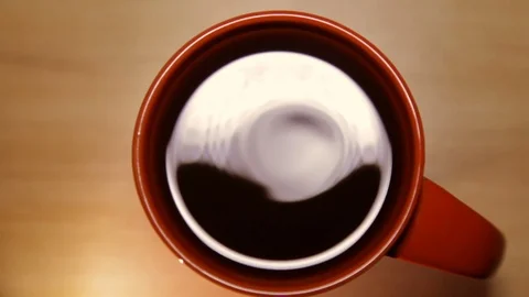 Coffee drink in a brown cup Stock Footage 82543143