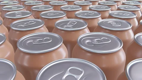 Coffee drink cans looping 3D animation Stock Footage 169387610