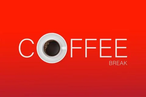 Coffee drink. Cup of coffee isolated on dark background. Modern art. Stock Illustration