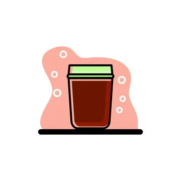Coffee Drink Icon Conceptual Vector Illustration Design Stock Illustration