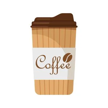 Coffee drink icon in flat style. Tea, cappuccino, latte vector illustration.. Stock Illustration