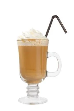 Coffee drink on isolated white background Stock Photos