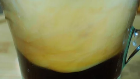 Coffee drink with milk Stock Footage 242328436
