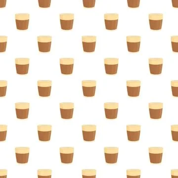 Coffee drink pattern creating a delicious background Stock Illustration