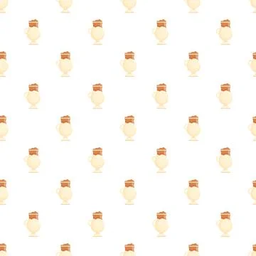 Coffee drink pattern repeating background illustration Stock Illustration