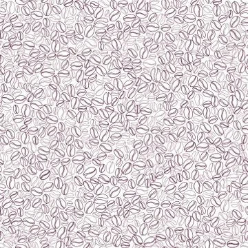 Coffee drink seamless background. Coffee beans ornamental pattern. Illustrazione stock