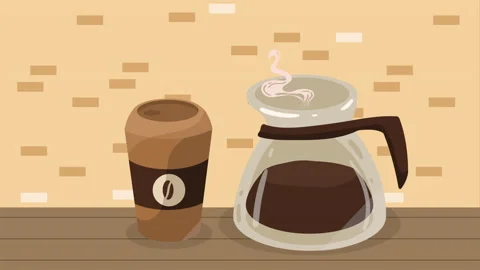 coffee drink in teapot animation | Stock Video | Pond5