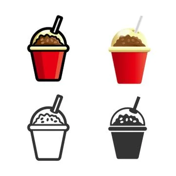 Coffee drink vector colored icon set Stock Illustration