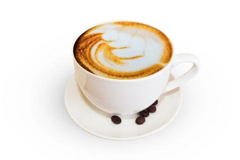 Coffee drink on white background Stock Photos