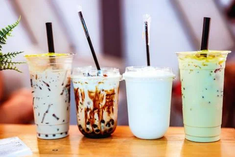 Coffee drinks with milk Stock Photos