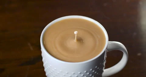 Coffee Drip in Mug Slow Motion 4K Stock Footage 134838205