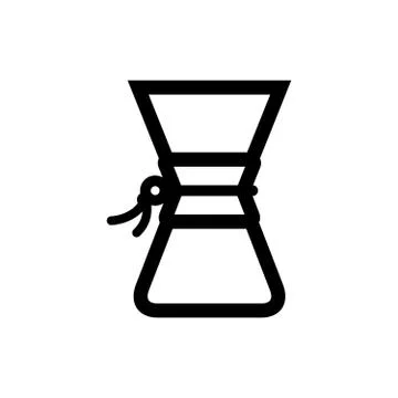 Coffee drip pot with filter Illustrazione stock