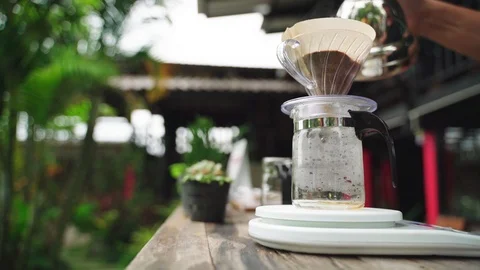 Coffee drip process Video stock 94208249
