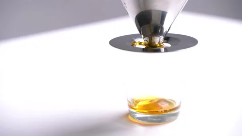 Coffee drip process by pouring hot water through ground berries bean Stock Footage 134932114