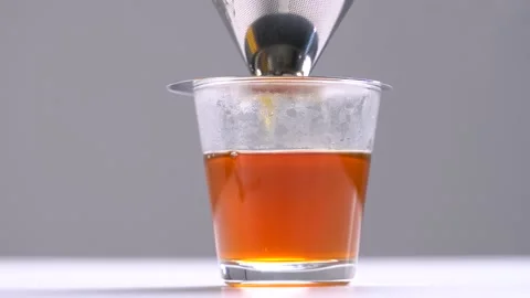Coffee drip process by pouring hot water through ground berries bean Stock Footage 158287800