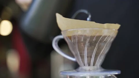 Coffee drip process by pouring hot water Video stock 171782790