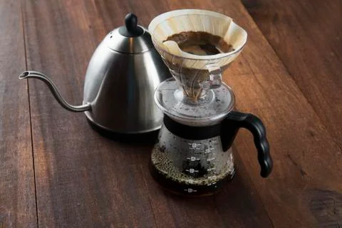 Coffee drip set Stock Photos