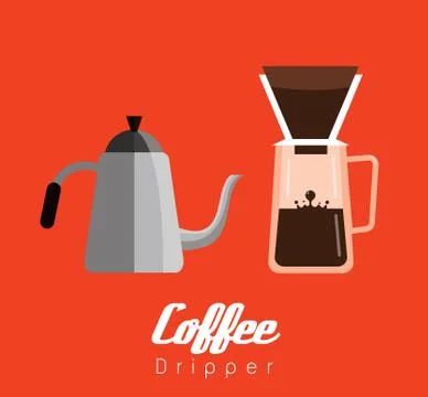 Coffee Dripper Equipments. Stock Illustration