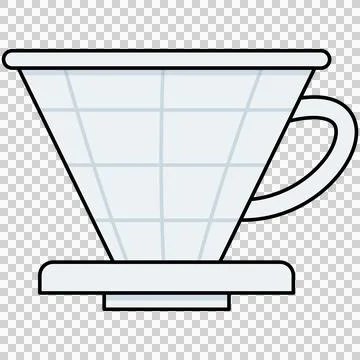 Coffee dripper filter cone Stock-Illustration